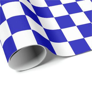 Large Royal Blue and White Checks