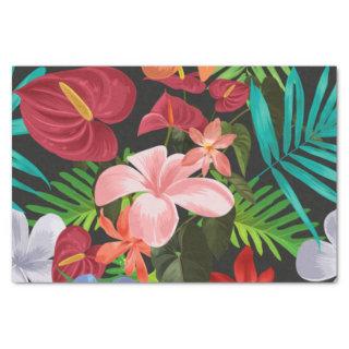 Large Tropical Flowers Hibiscus Decoupage Tissue Paper