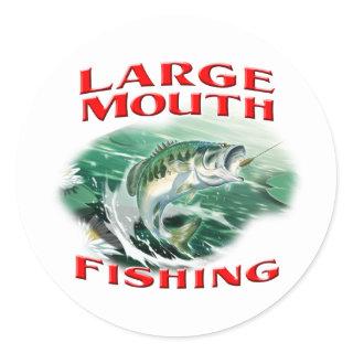Largemouth Bass Fishing Classic Round Sticker