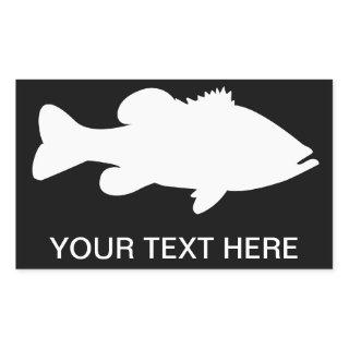 Largemouth Bass Fishing template Rectangular Sticker