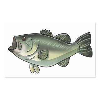 Largemouth Bass Rectangular Sticker