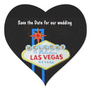 Las Vegas Heart Shaped Wedding Heart Sticker