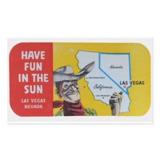 Las Vegas Navada Vintage Travel Design Rectangular Sticker