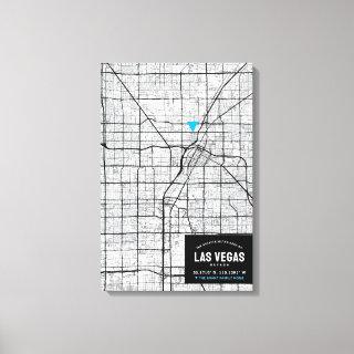 Las Vegas, Nevada City Map + Mark Your Location Canvas Print