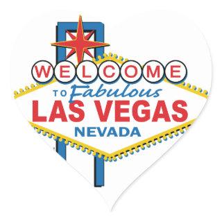 Las Vegas Retro Sign Heart Sticker