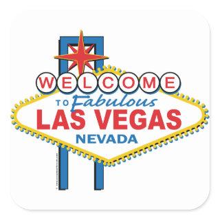 Las Vegas Retro Sign Square Sticker