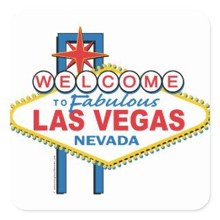 Las Vegas Retro Sign Square Sticker