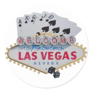 Las Vegas Royal Flush with dice Sticker