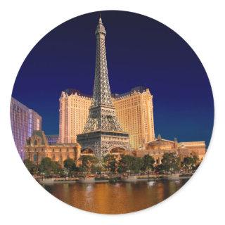 Las Vegas strip 5 Classic Round Sticker