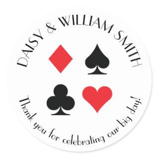 Las Vegas Theme Custom Text Sticker in Red Black
