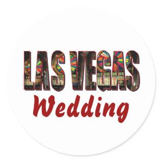 Las Vegas Wedding Classic Round Sticker