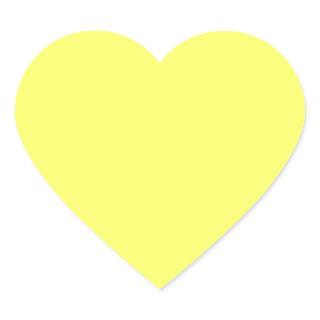 Laser Lemon  (solid color)  Heart Sticker