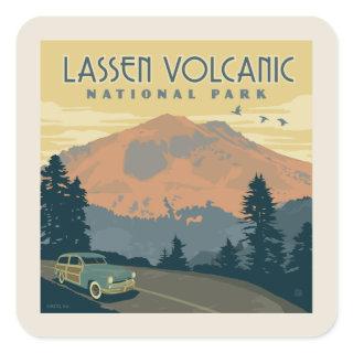 Lassen Volcanic National Park | Road Trip Square Sticker