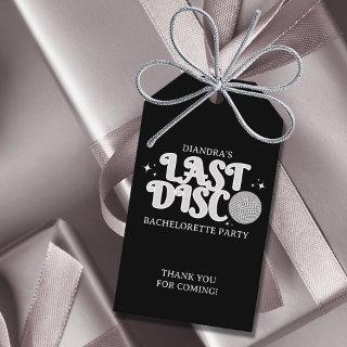 Last Disco Name Retro Silver 70s Bachelorette  Gift Tags