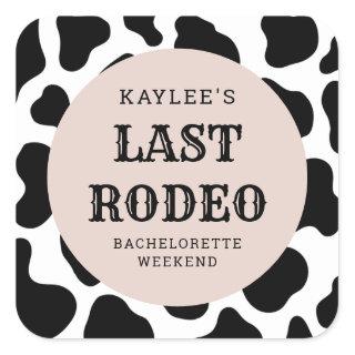 Last Rodeo Cowgirl Bachelorette Weekend Party Square Sticker