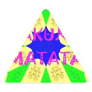 Latest Hakuna Matata Beautiful Amazing Design Colo Triangle Sticker