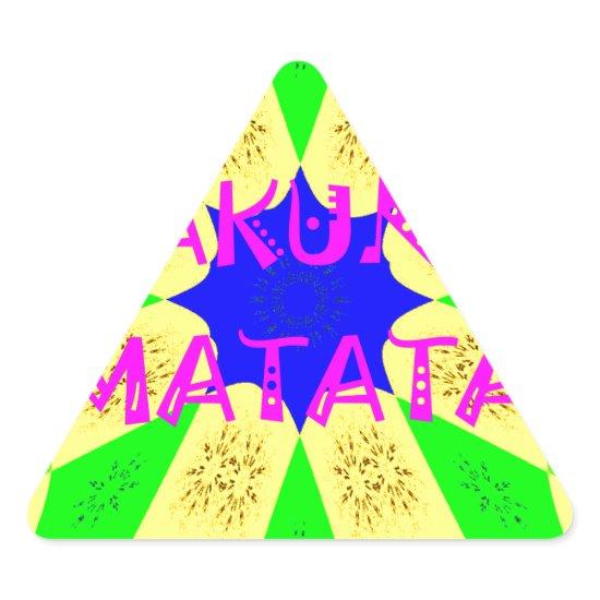 Latest Hakuna Matata Beautiful Amazing Design Colo Triangle Sticker