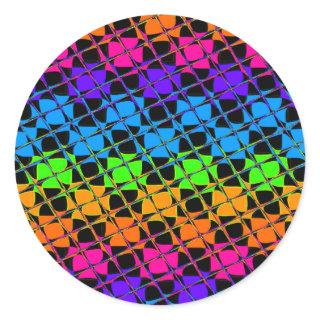 Latest lovely edgy colorful happy reflection desig classic round sticker