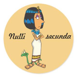 Latin: Nulli secunda Classic Round Sticker