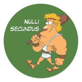 Latin: Nulli secundus Classic Round Sticker