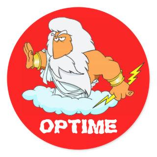 Latin: Optime! Classic Round Sticker