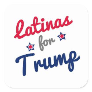 Latinas for Trump Square Sticker