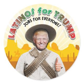 LATINOS FOR TRUMP Hispanic Pancho Villa Bandito Classic Round Sticker