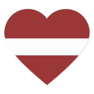 Latvia Flag Heart Sticker