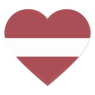 Latvia (Latvian) Flag Heart Sticker