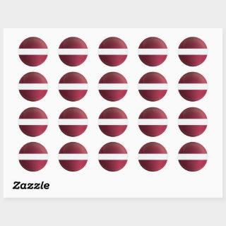 Latvia  Round Icon Flag Classic Round Sticker