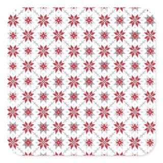 Latvian Morning SUN geometric pattern V Square Sticker