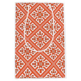 Latvian pattern medium gift bag