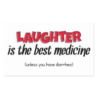 Laughter Is The Best Medicine | Funny Quote Rectangular Sticker