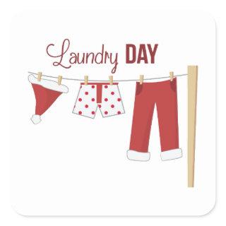 Laundry Day Square Sticker