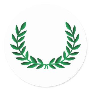 LAUREL WREATH CLASSIC ROUND STICKER