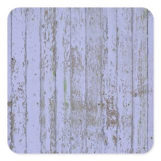 Lavender Faux Wood Texture Square Sticker