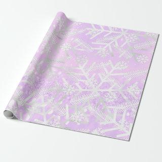 Lavender Glitter Christmas Holidays Snowflakes Joy