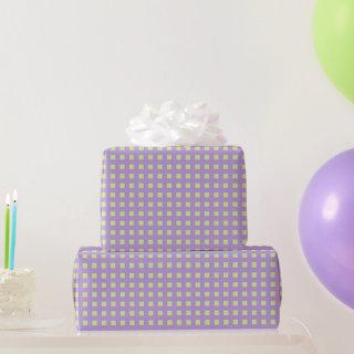Lavender Purple and Lime Green Check Pattern
