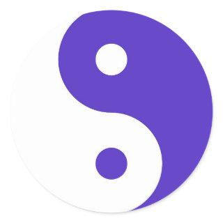 Lavender Purple Yin-Yang Classic Round Sticker