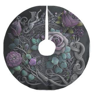 Lavender Rose Celtic Knot  Brushed Polyester Tree Skirt