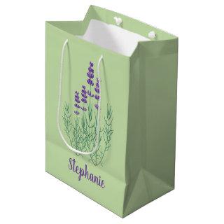 Lavender Sprigs Design Gift Bag