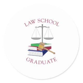 Law School Graduate Classic Round Sticker