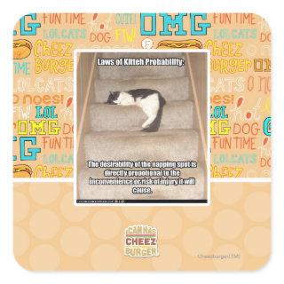 Laws of Kitteh Probability Square Sticker