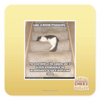 Laws of Kitteh Probability Square Sticker