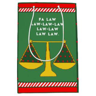 Lawyer Christmas Holiday Medium Gift Bag