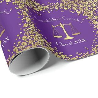 Lawyer Law School Purple Gold Graduation Party
