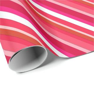Layered candy stripes - red, pink and white