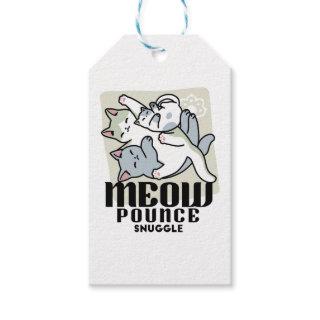 Laze Furr Days - Cute Lazy Cats Design Gift Tags