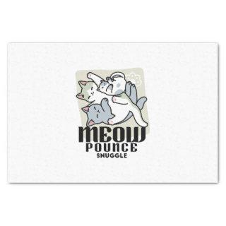 Laze Furr Days - Cute Lazy Cats Design Tissue Paper