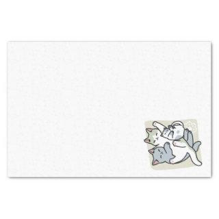 Laze Furr Days - Cute Lazy Cats Design Tissue Paper